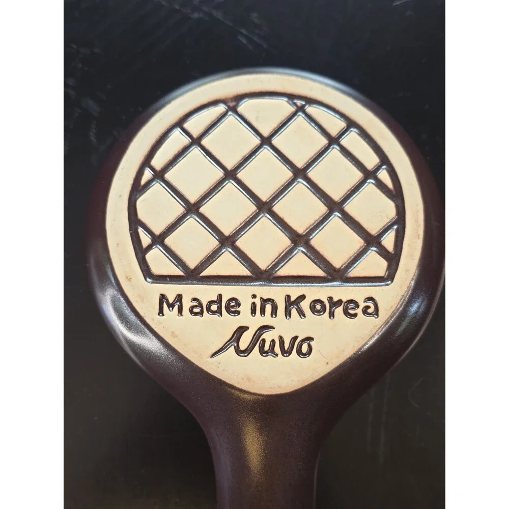 Nuvo Eco Ceramic Coffee Bean Roaster Brown Leather‎ Strap Handle Korea